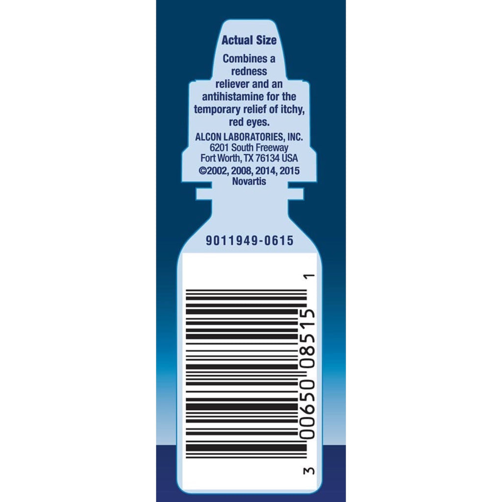 Naphcon-A Eye Allergy Drops, Itchy & Red Eye Symptom Relief, Adults & Kids 6+, 0.5 fl oz