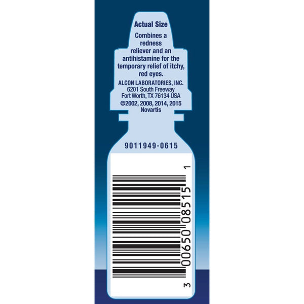 Naphcon-A Eye Allergy Drops, Itchy & Red Eye Symptom Relief, Adults & Kids 6+, 0.5 fl oz