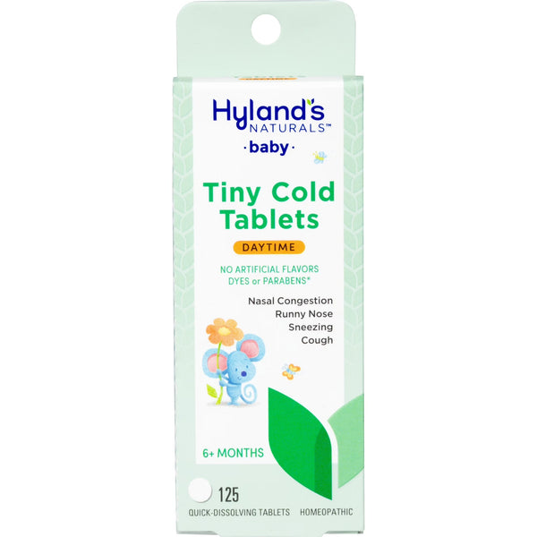 Hyland's Baby Tiny Cough & Cold, 125 Quick-Dissolving Tablets for Colds
