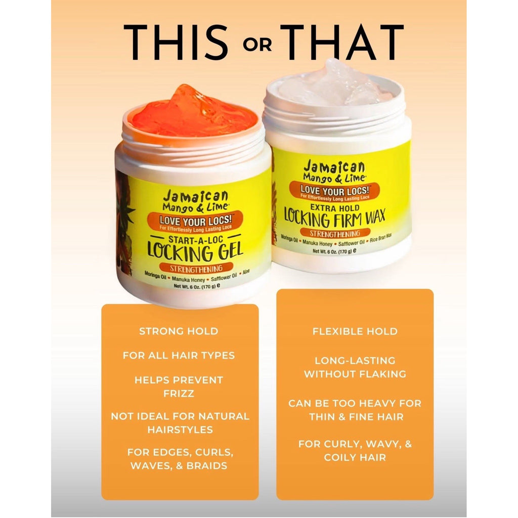 Jamaican Mango & Lime Frizz Control Jar Hair Styling & Locking Gel, Unisex, 6 oz
