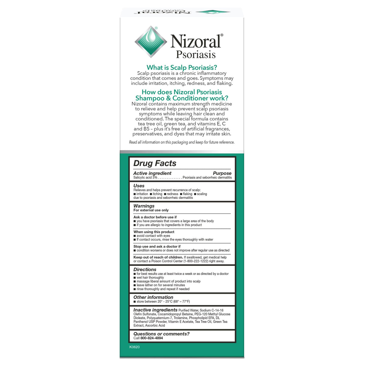 Nizoral Psoriasis Shampoo & Conditioner, 11 Fl Oz, Gentle Scalp Treatment