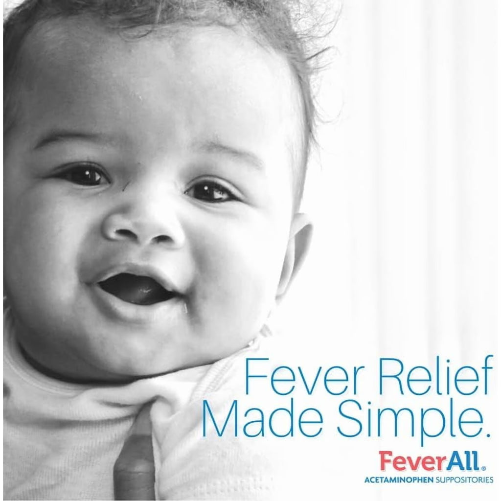 Feverall Infant Acetaminophen Suppositories Pain Reliever and Fever Reducer, Age 6-36 Months, Paraben Free, No Artificial Colors