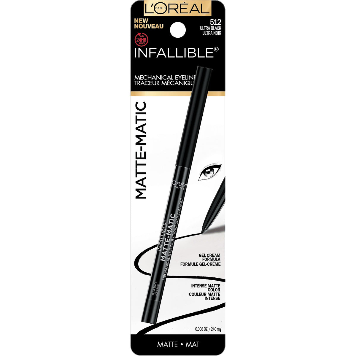 L'Oreal Paris Infallible Matte-Matic Mechanical Eyeliner, Ultra Black