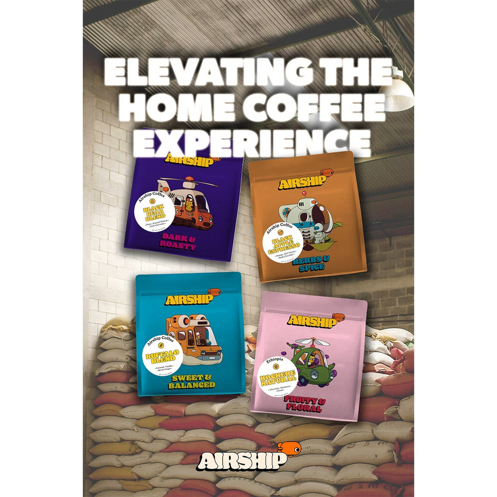 Airship Coffee Ethiopia, Specialty Coffee, Light Roast, Whole Coffee Beans, 8.8 oz, Bentonville