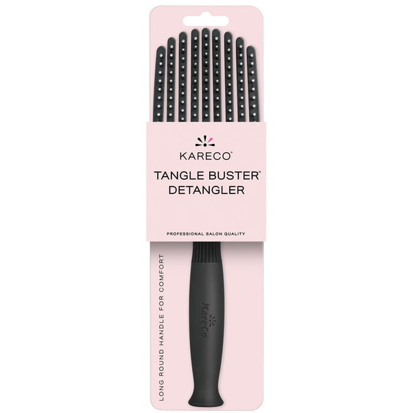 KareCo Salon Professional Tangle Buster Hair Brush with Flexible Paddle in Black
