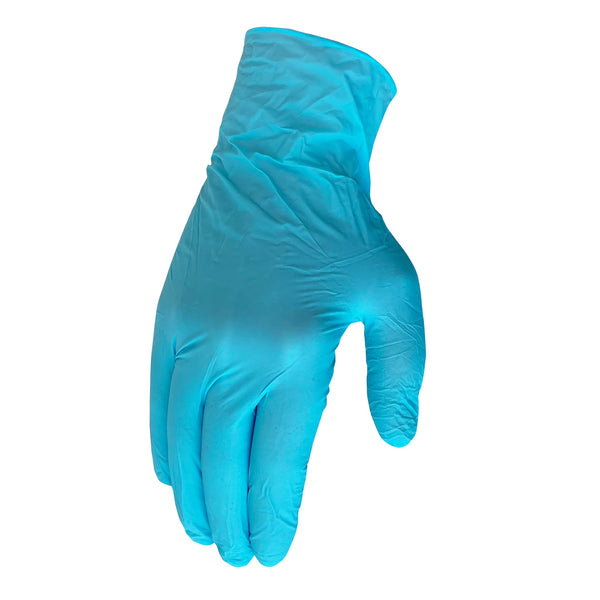 AWP Pro Latex-Free Glove Unisex Disposable Nitrile Gloves, Blue, 50 Count