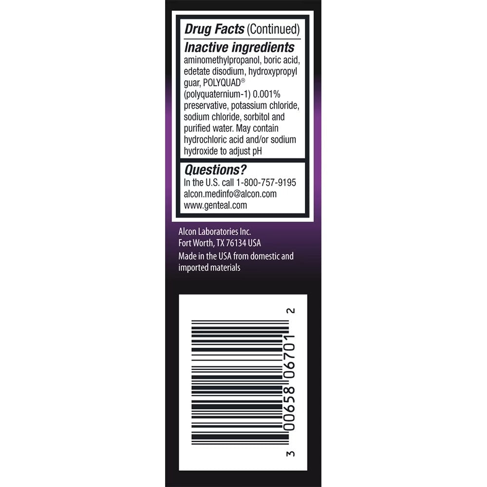 GenTeal Tears Gel Lubricating Eye Drops, Day + Night Severe Dry Eye Relief, 8 mL