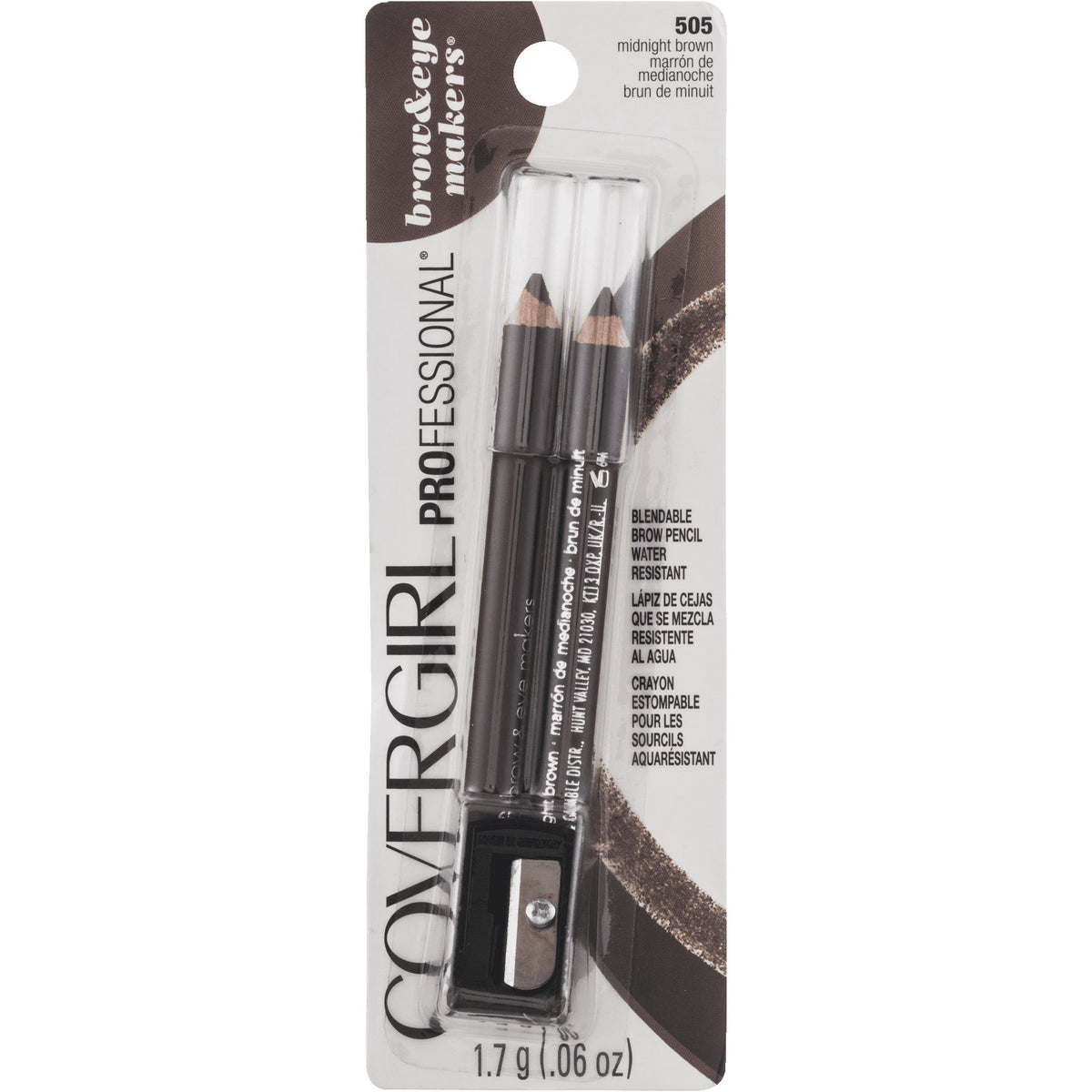 COVERGIRL Easy Breezy Fill + Define Eyebrow Pencil, Rich Brown
