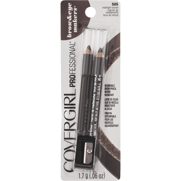COVERGIRL Easy Breezy Fill + Define Eyebrow Pencil, Rich Brown