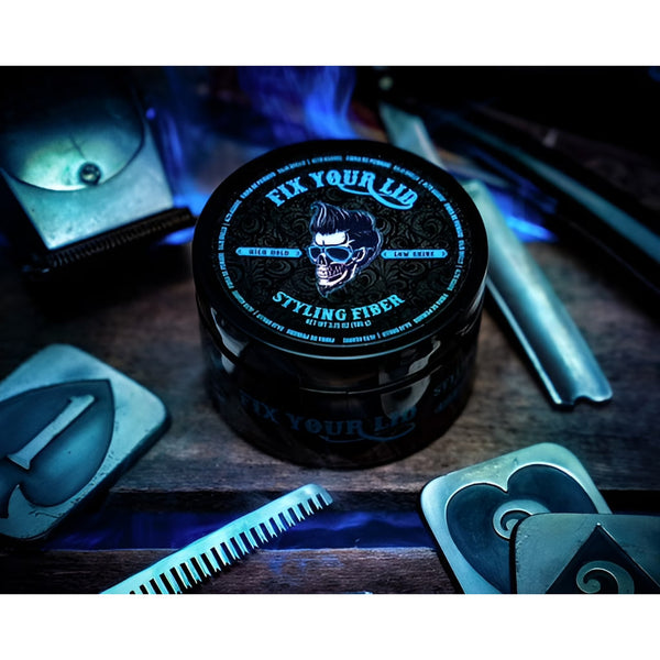 Fix Your Lid Fiber Strong Hold Low Shine Hair Styling Gel, 3.75oz