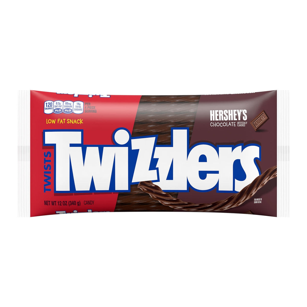 Twizzlers Twists HERSHEY's Chocolate Flavored Licorice Style Chewy Candy, Bag 12 oz