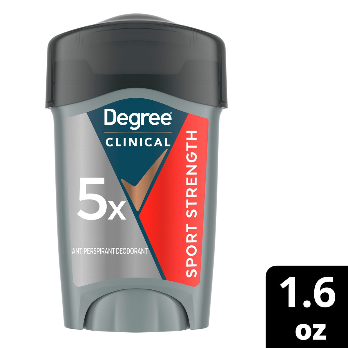 Degree Men Clinical Strength Antiperspirant Deodorant 96-Hour Sweat and Odor Protection Sport Strength Soft Solid 5x Types of Sweat, 1.6 oz