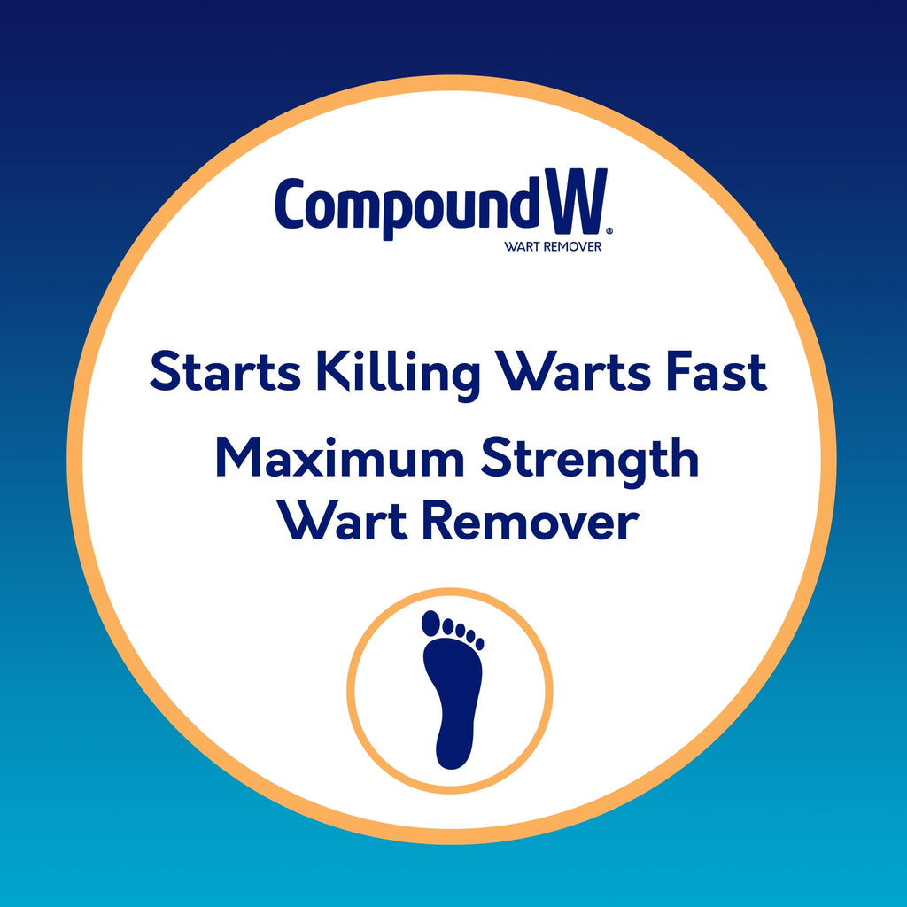 Compound W Maximum Strength One Step Plantar Wart Remover Foot Pads, Salicylic Acid, 20 Count