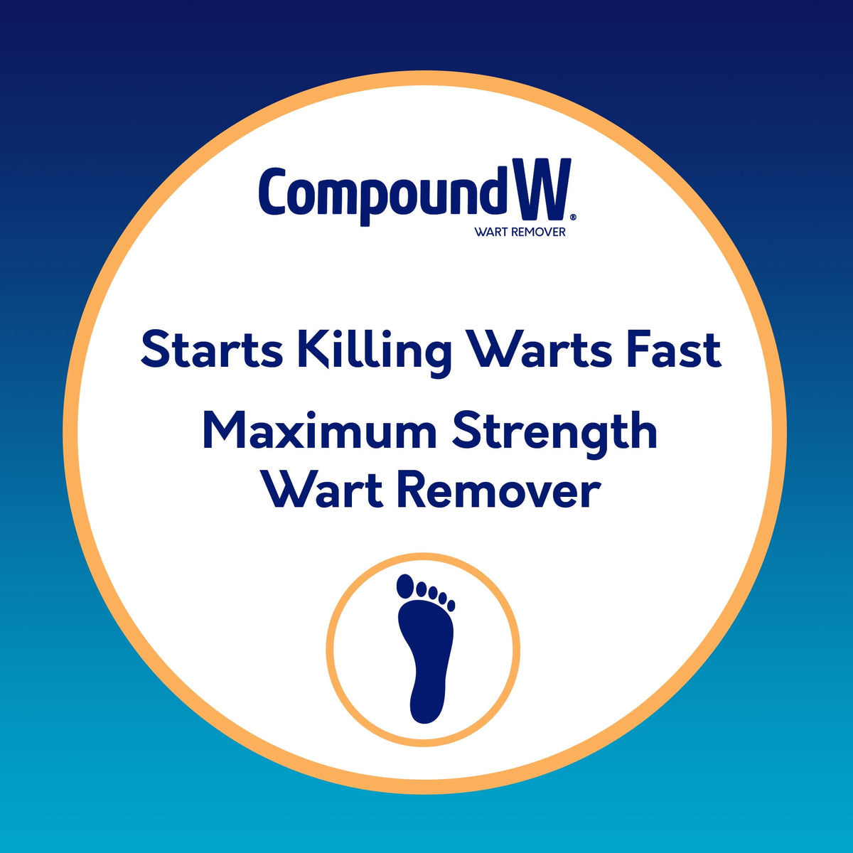 Compound W Maximum Strength One Step Plantar Wart Remover Foot Pads, Salicylic Acid, 20 Count