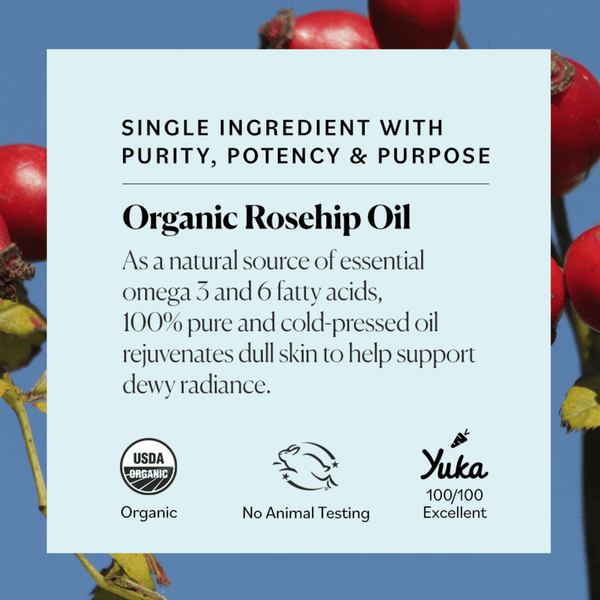 Sky Organics Organic Rosehip Oil, Rejuvenates and Brightens Face, 1 fl oz