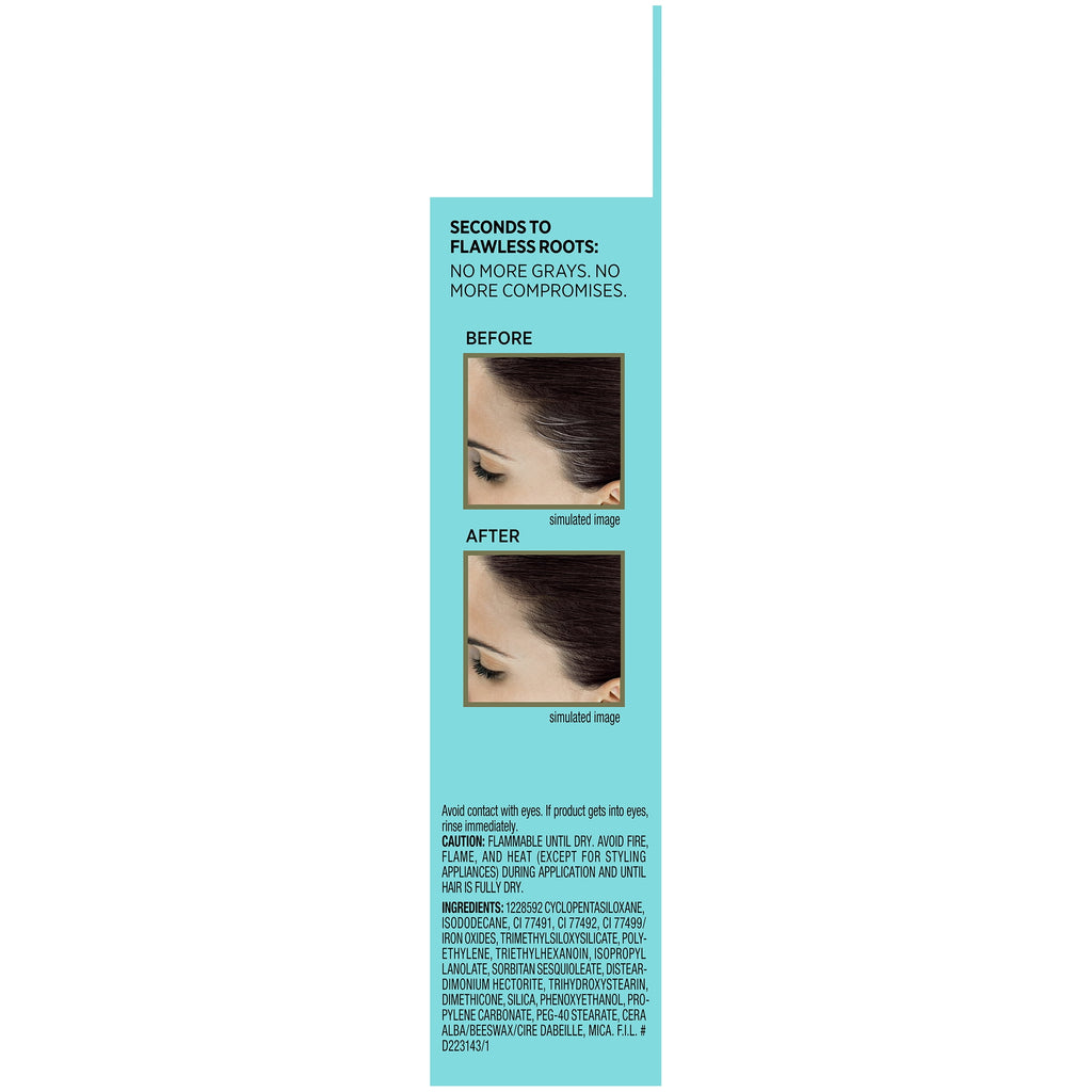 L'Oreal Paris Magic Root Precision Pull-Top Temporary Gray Hair Color Concealer Brush, Dark Brown