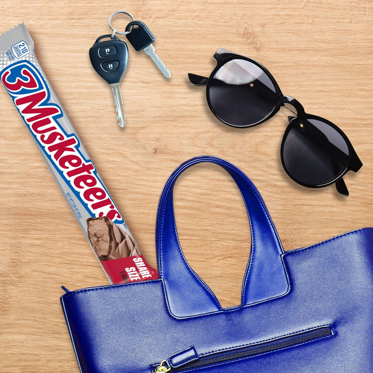 3 Musketeers Milk Chocolate Candy Bar, Sharing Size, 3.28 oz
