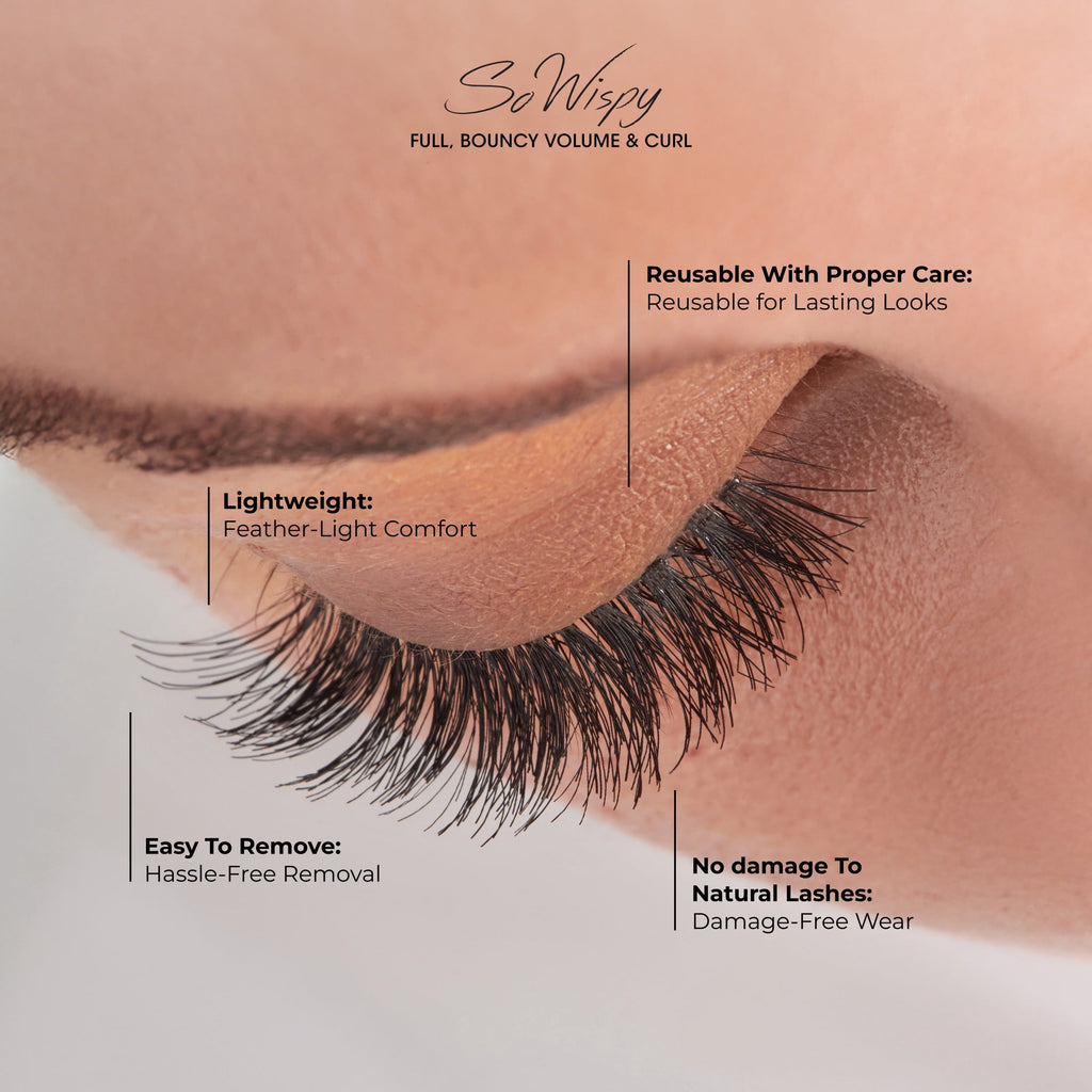 KISS So Wispy False Eyelashes Multipack, Pompadour, 12mm, 5 Pairs