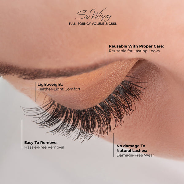 KISS So Wispy False Eyelashes Multipack, Pompadour, 12mm, 5 Pairs