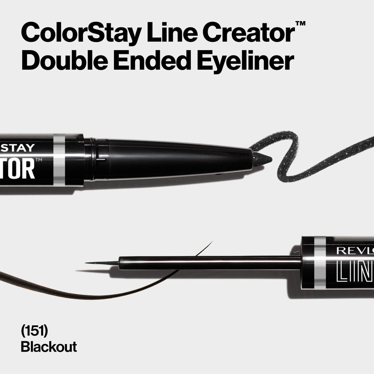 Revlon ColorStay Line Creator Waterproof Eyeliner Pencil, 151 Blackout, 0.004 oz