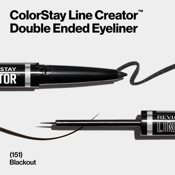 Revlon ColorStay Line Creator Waterproof Eyeliner Pencil, 151 Blackout, 0.004 oz
