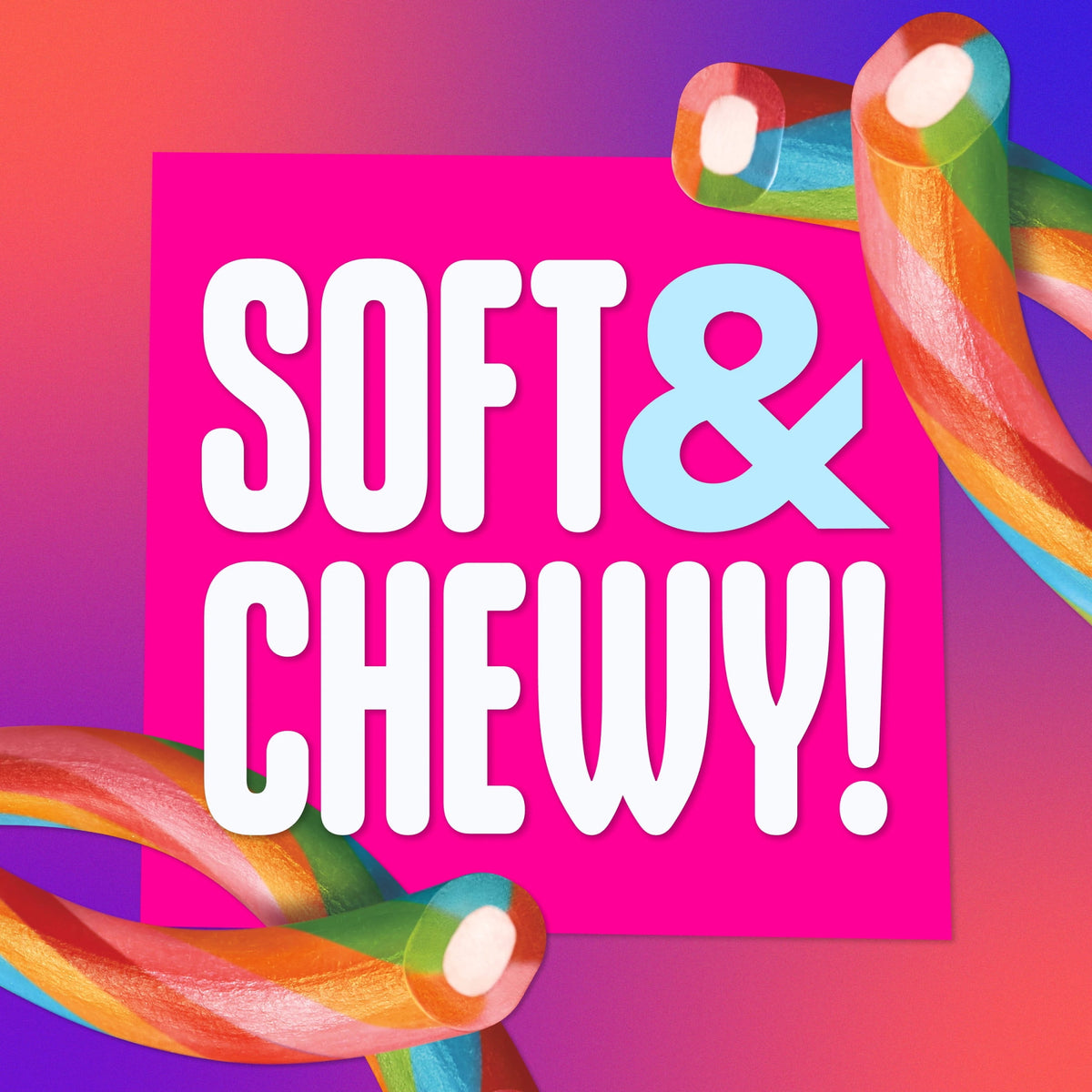 SweeTARTS Ropes, Candy, Twisted Rainbow Punch, Soft and Chewy, 9 oz Bag