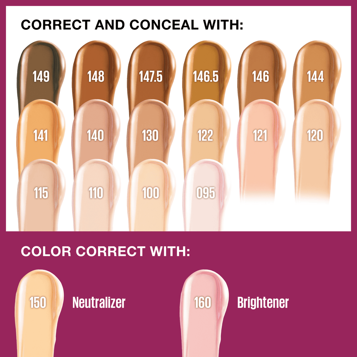Maybelline Instant Age Rewind Eraser Color Correcting Concealer, Pink 160, 0.2 fl oz