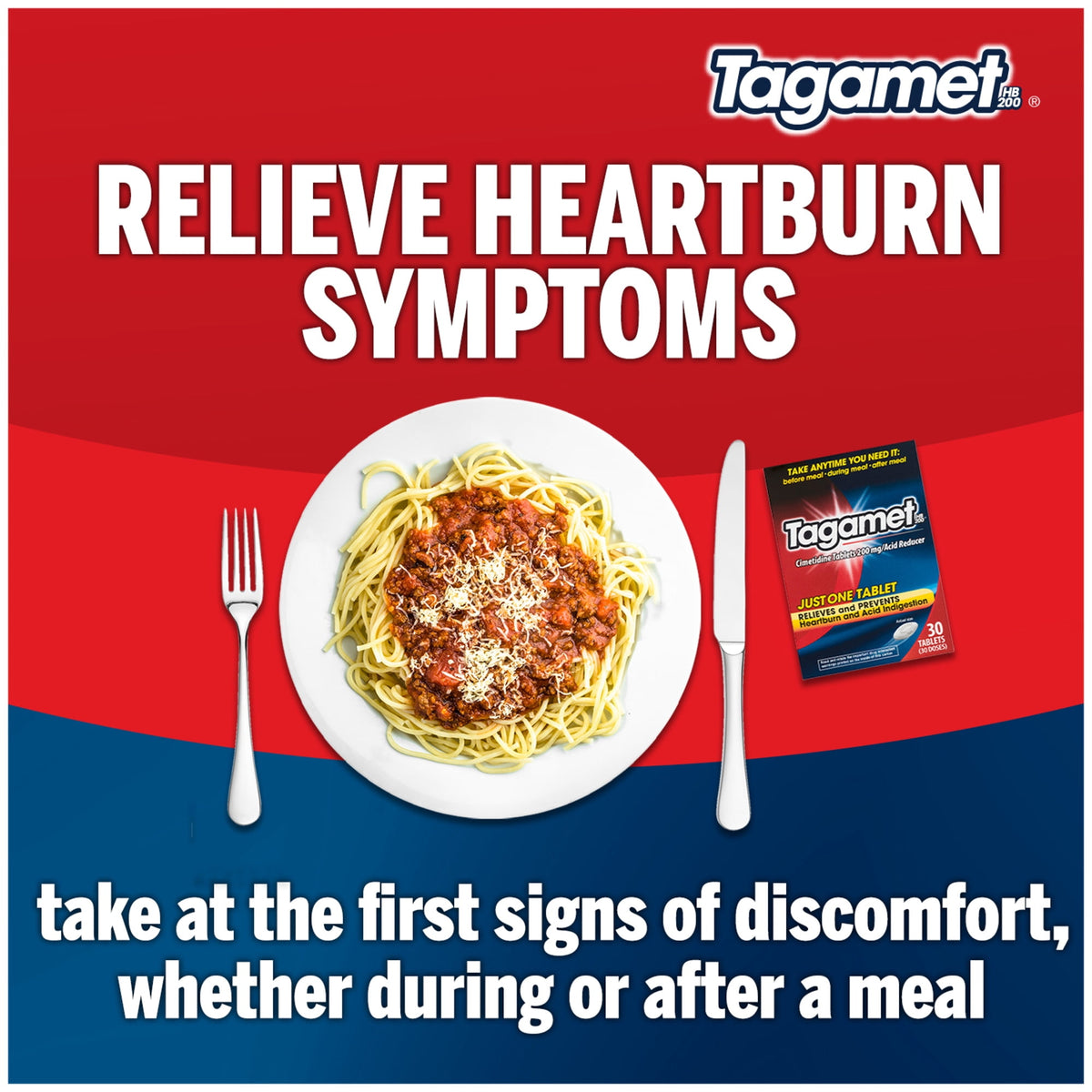 Tagamet HB 200, Acid Reducer and Heartburn Relief in 30 Minutes, Cimetidine 200mg, 30 Ct