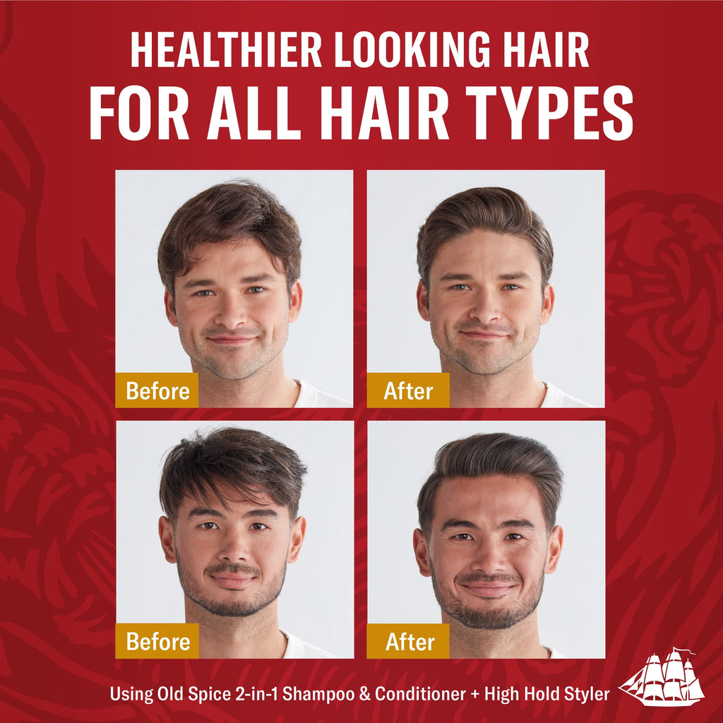 Old Spice Bearglove 2 in 1 Shampoo and Conditioner for Men, Healthier, Fuller, More Moisturized Looking Hair, 21.9 fl oz