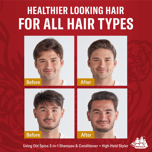 Old Spice Bearglove 2 in 1 Shampoo and Conditioner for Men, Healthier, Fuller, More Moisturized Looking Hair, 21.9 fl oz