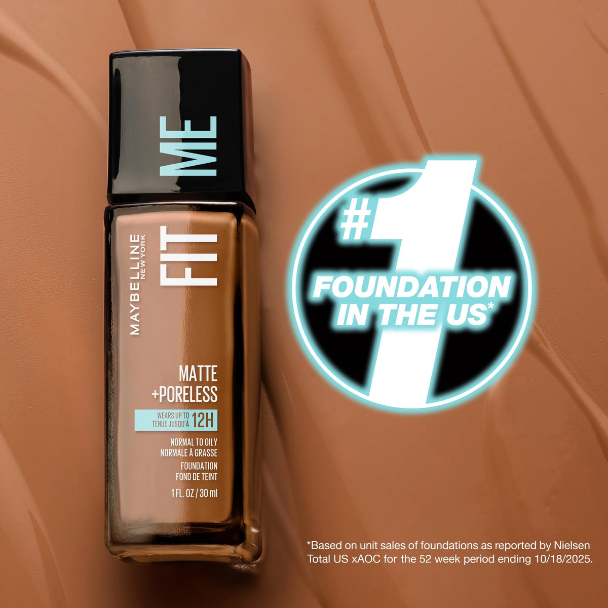 Maybelline Fit Me Matte + Poreless Liquid Foundation Makeup, Oil-Free, 102 Fair Porcelain, 1 fl oz
