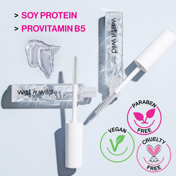 Wet n Wild Mega Clear Brow & Lash Waterproof Mascara, Clear, 0.24 oz, Eyebrow & Eyelash Enhancer