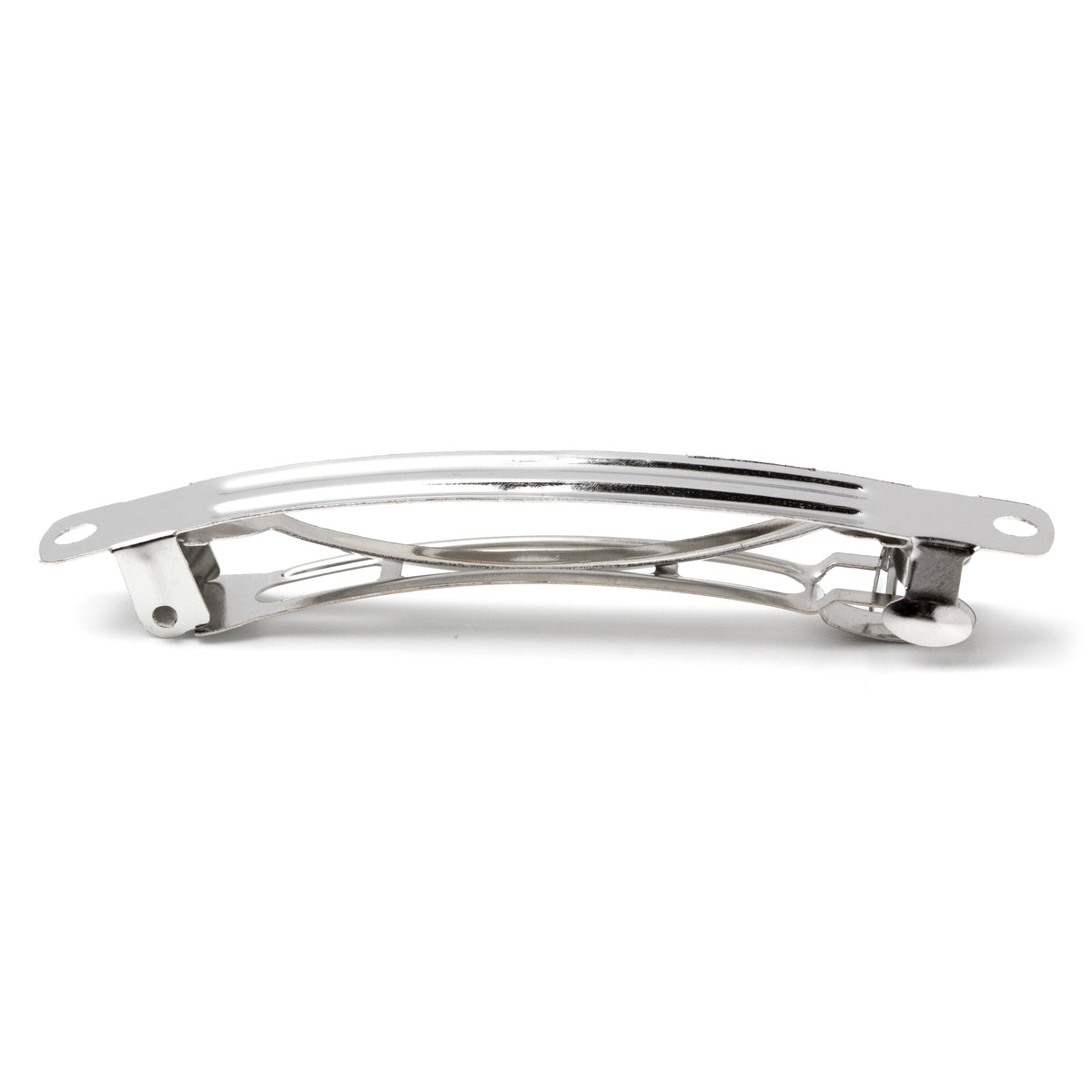 Cousin DIY 3 in Metal French Barrette, Hair Clip, Silver, 18 Piece, Adult