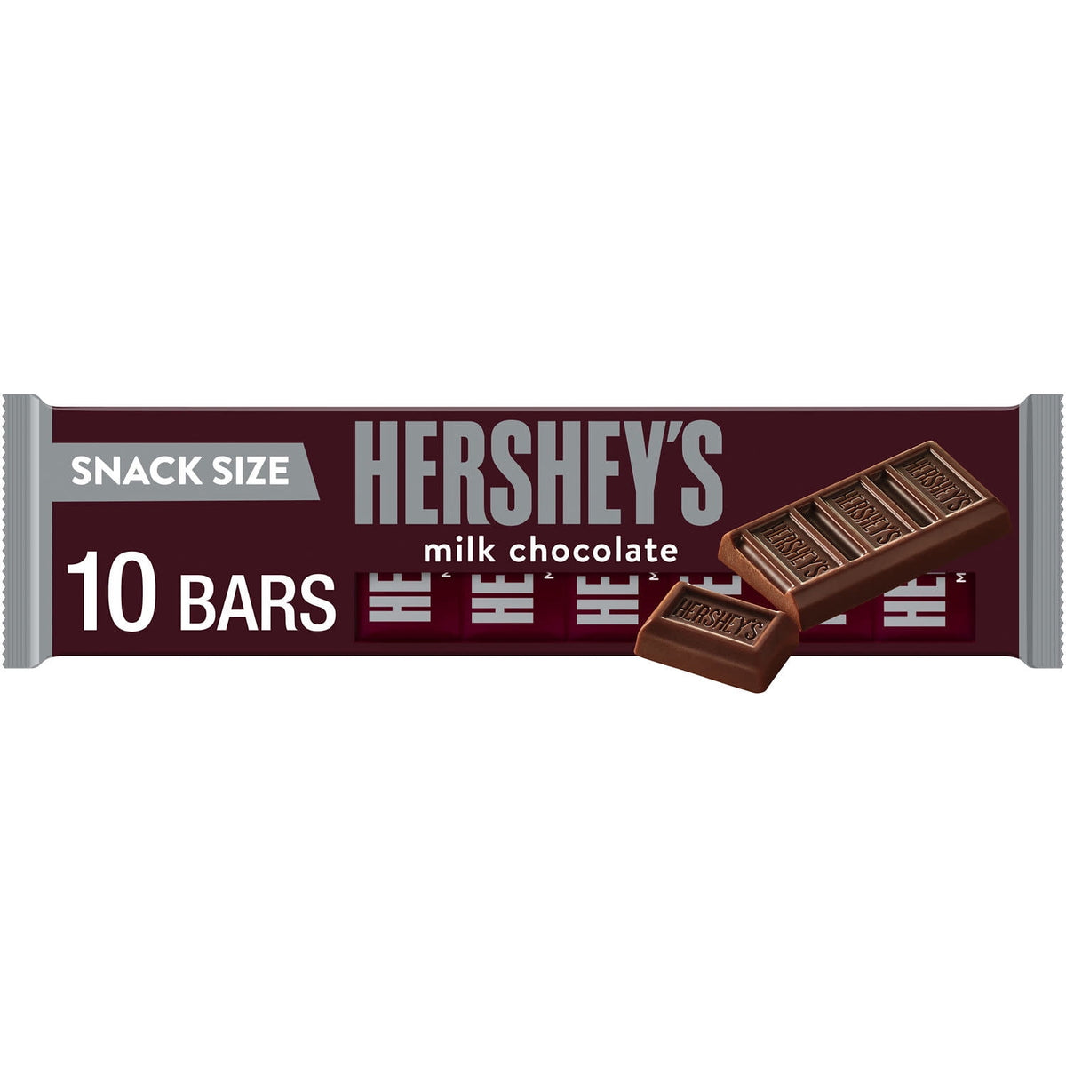 Hershey's Milk Chocolate Candy Bars & Miniatures, Snack Size, .45 oz (10 Count)