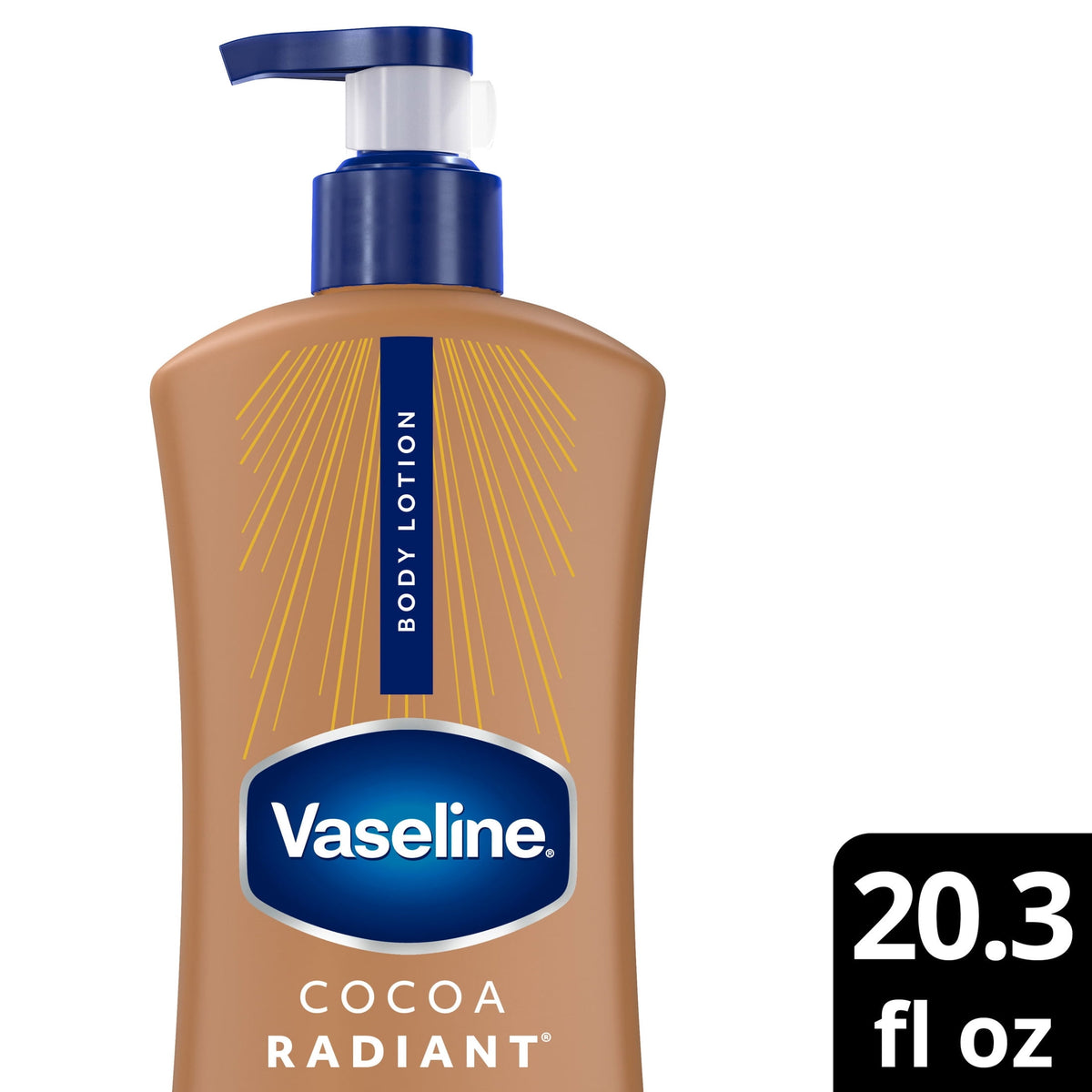 Vaseline Cocoa Radiant Body Lotion Cocoa for Dry Skin Cocoa Radiant Lotion Made with Ultra-Hydrating Lipids and Pure Cocoa Butter for a Long-Lasting