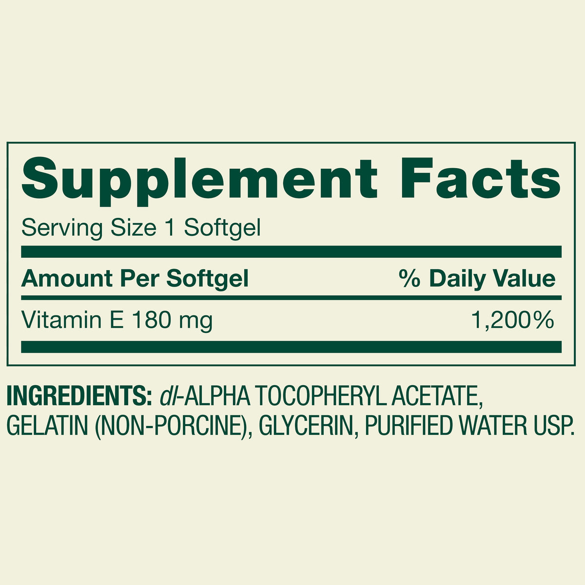 Spring Valley Vitamin E 180 mg Softgels for Heart Health, 500 Count