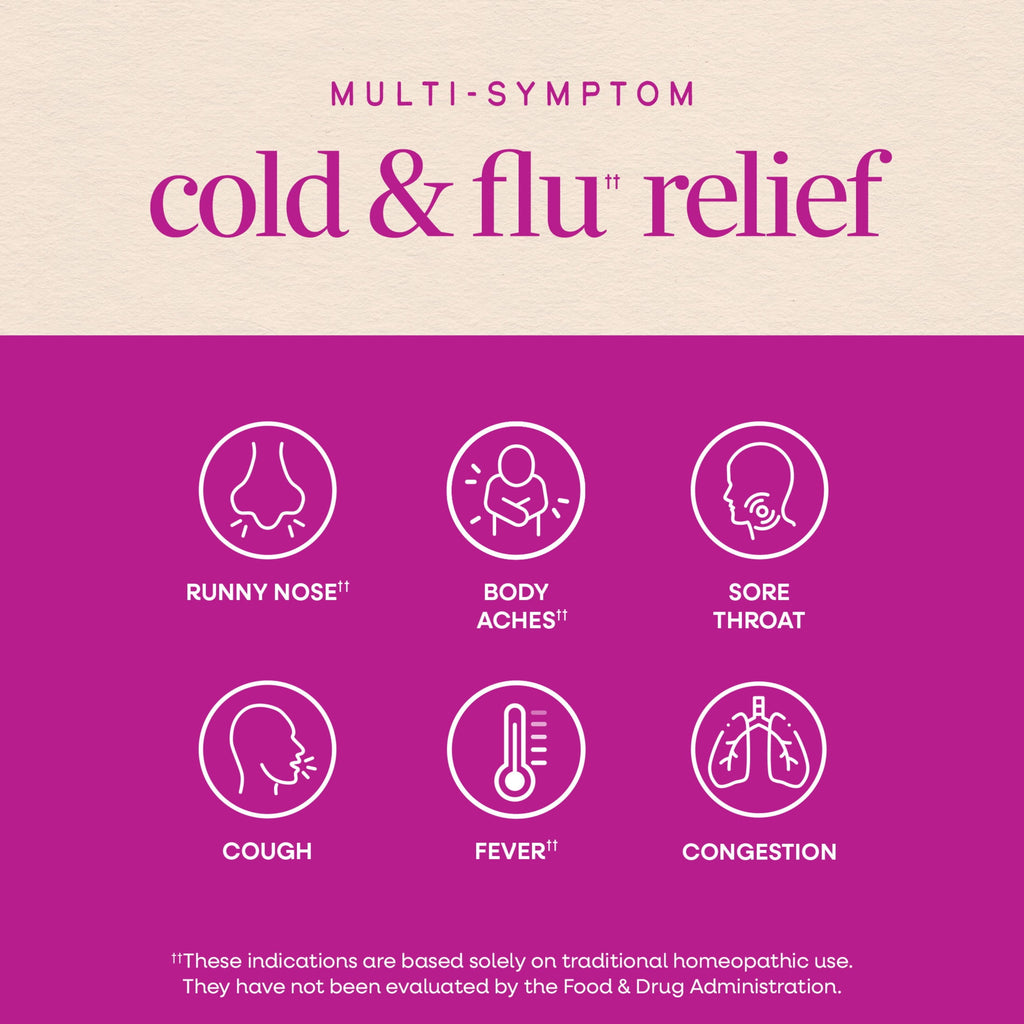 Nature's Way Umcka Cold & Flu Relief Chewable Tablets, Multi-Symptom Relief, Berry, Unisex, 20 Count