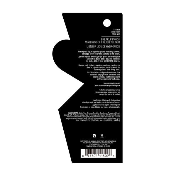 Wet n Wild Mega Last Breakup-Proof Liquid Eyeliner, Black