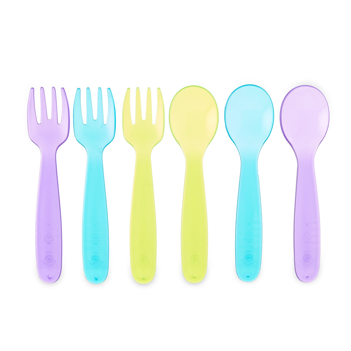 Parent's Choice Baby Feeding Fork & Spoon Set, Multicolor, 9+ Months, 10 Count