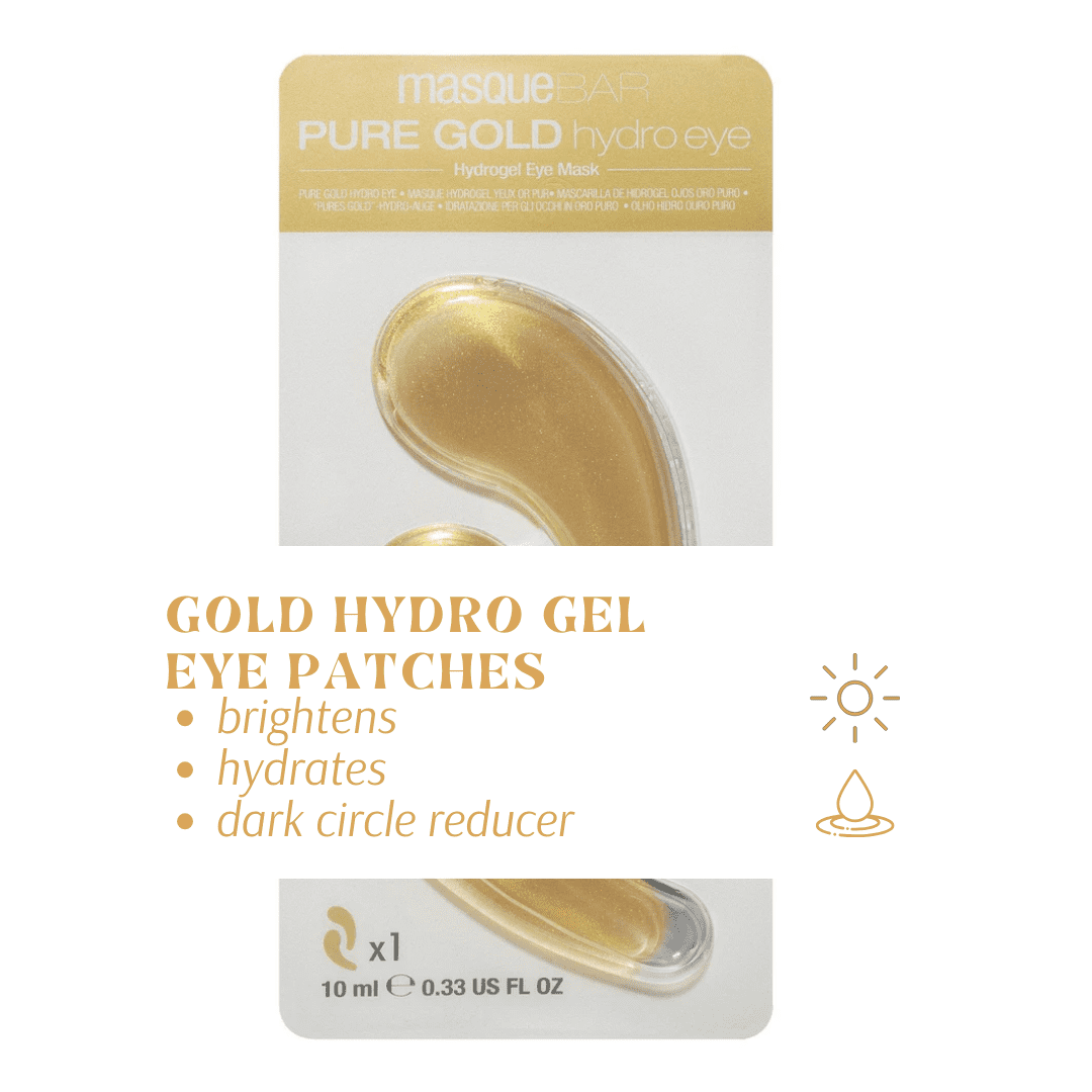 Masque Bar Pure Gold Hydro Gel Eye Patch, 1 pair, Hydrating and Brightening