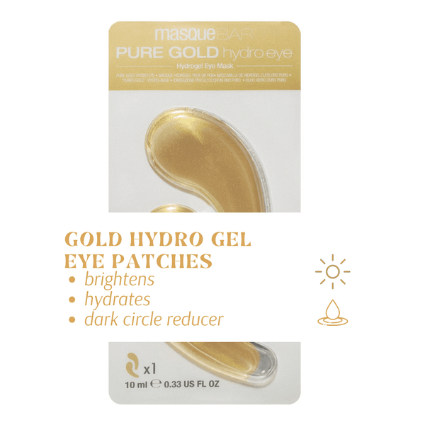 Masque Bar Pure Gold Hydro Gel Eye Patch, 1 pair, Hydrating and Brightening