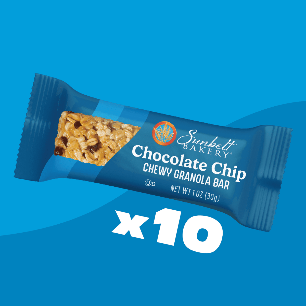 Sunbelt Bakery Family Pack Chocolate Chip Chewy Granola Bars, 10 Count