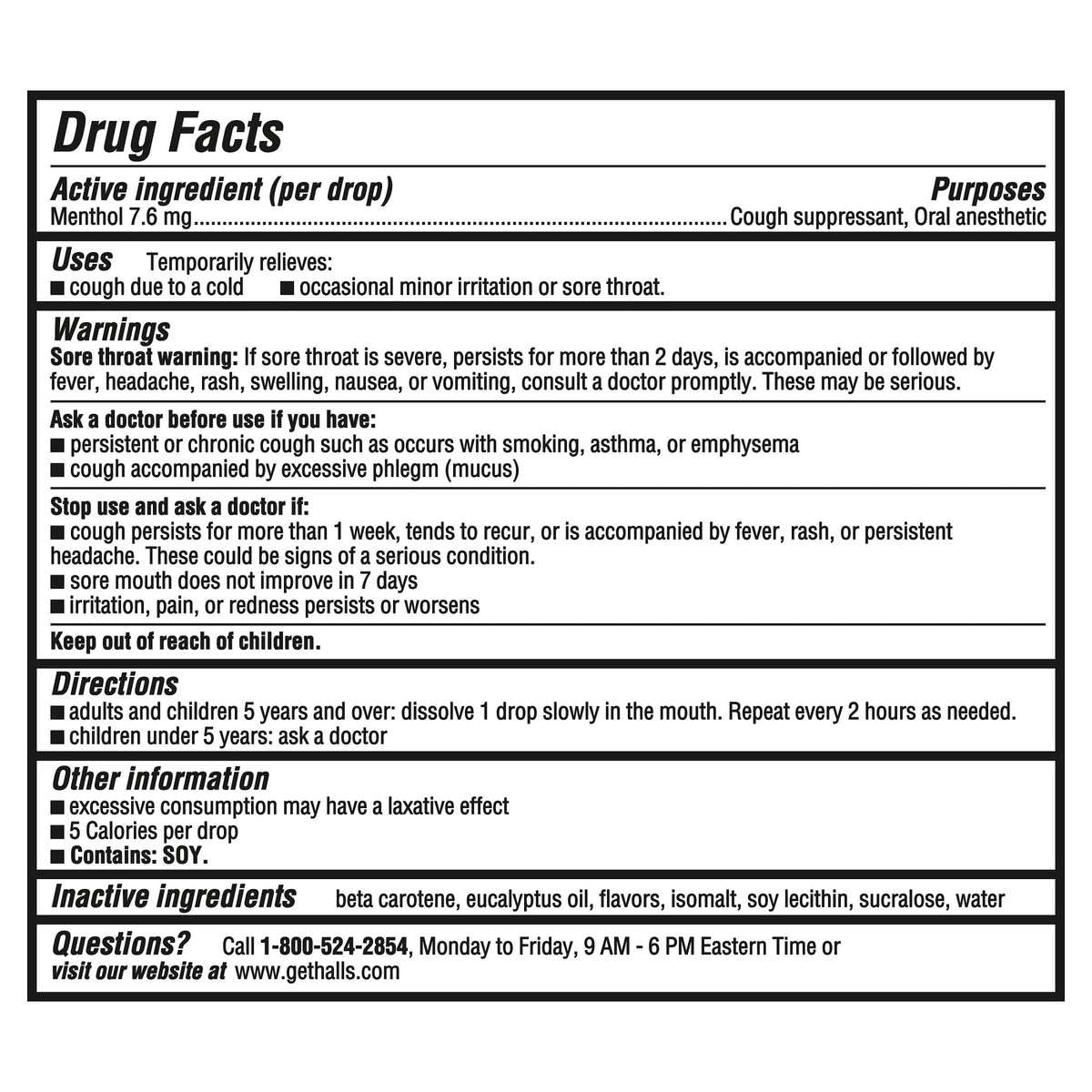 HALLS Cough and Throat Relief Honey Lemon Sugar Free Cough Drops, Value Pack, 70 Drops