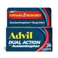 ​​Advil Dual Action Coated Caplets With Acetaminophen, 36 Count