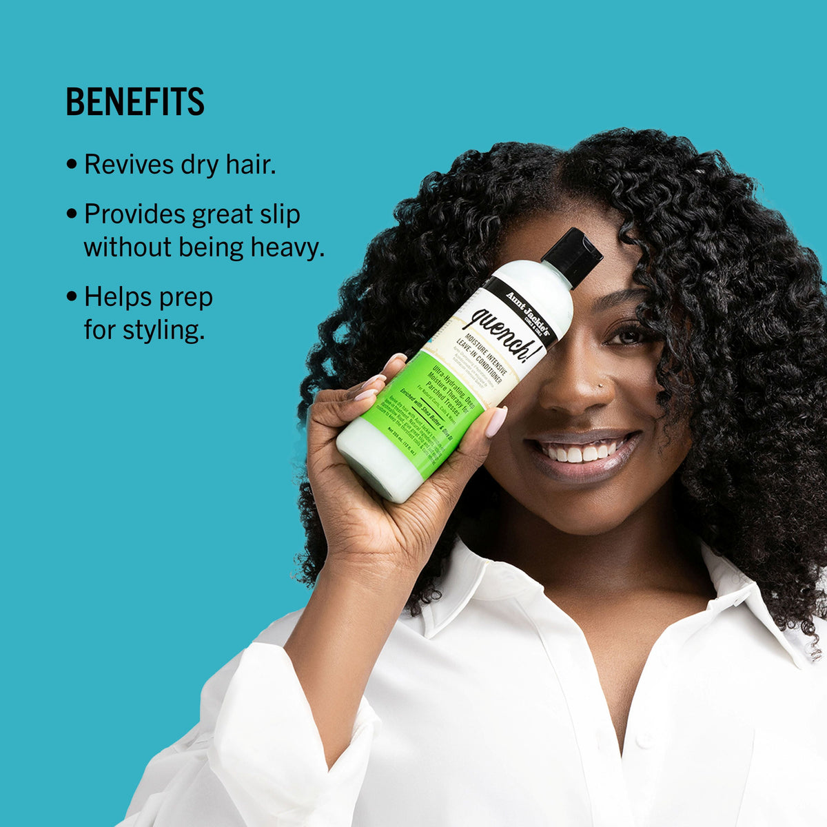 Aunt Jackie's Curls & Coils Quench Moisture Intensive Leave-in Conditioner, 12 fl oz