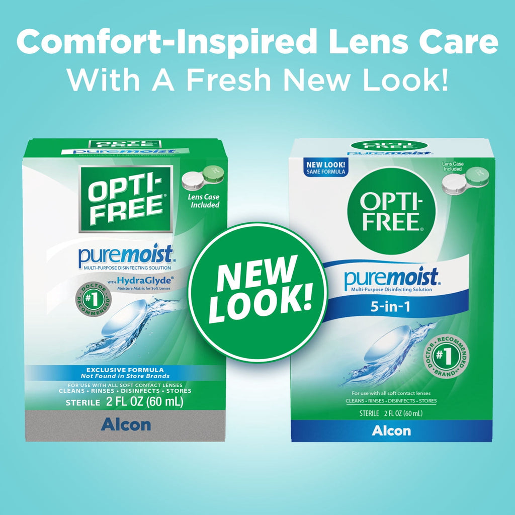 OPTI-FREE Puremoist Multi-Purpose Disinfecting Contact Lens Solution, 2 fl oz