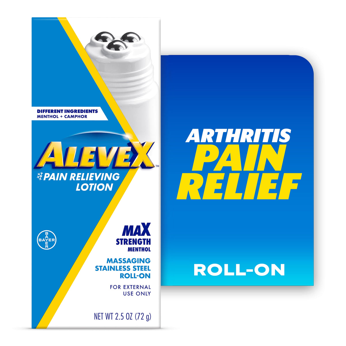 AleveX Pain Relieving Lotion with Rollerball Applicator Topical Pain Reliever, 2.5oz
