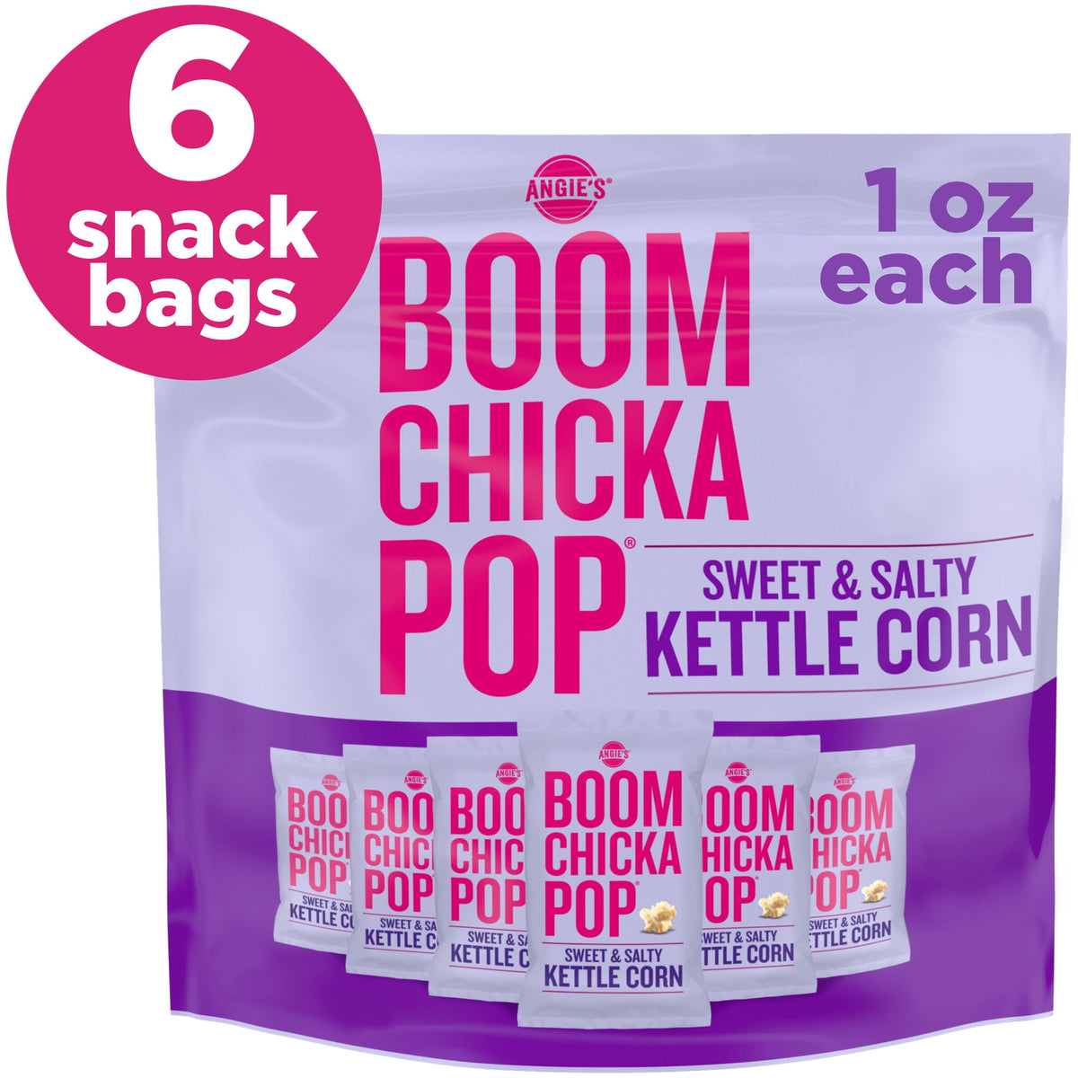 Angie's BOOMCHICKAPOP Sweet & Salty Kettle Corn, 1 oz. (6 Count)