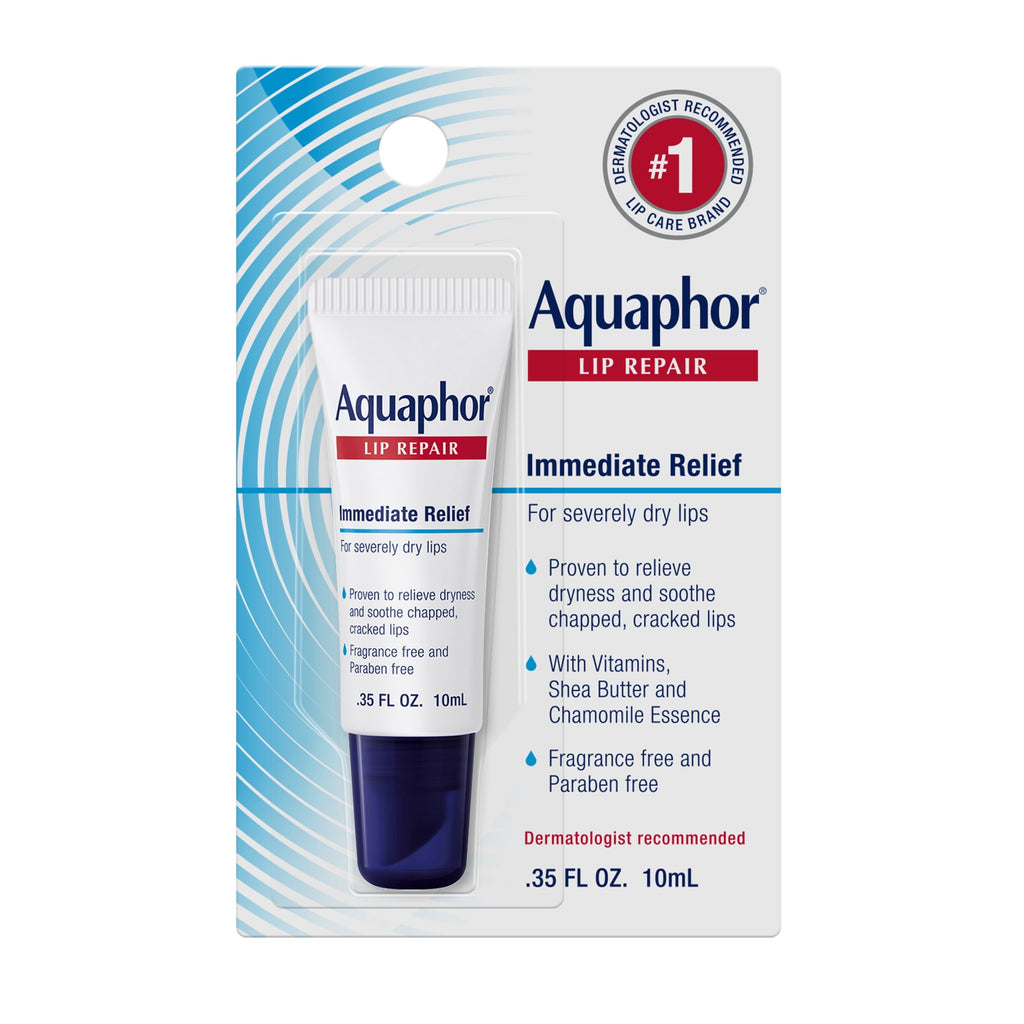 Aquaphor Lip Ointment, Lip Balm with Shea Butter, 0.35 fl oz