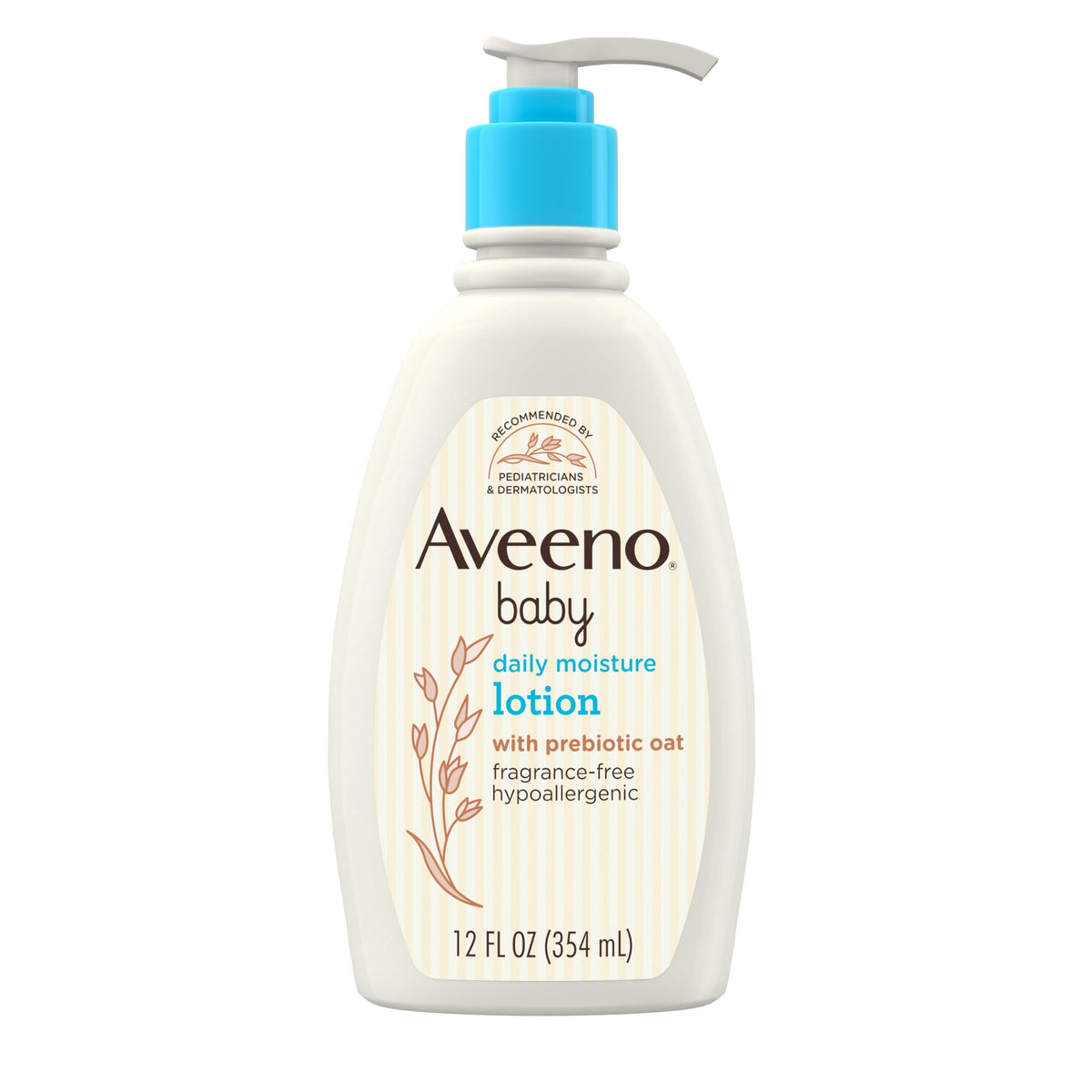 Aveeno Baby Daily Moisture Body Lotion for Baby and Toddler with Prebiotic Oatmeal, 12 fl oz
